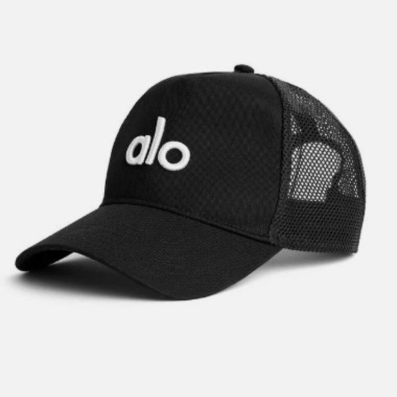 ALO Yoga Accessories - ALO adjustable trucker hat black